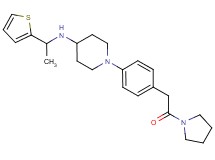 1-{4-[2-oxo-2-(1-pyrrolidinyl)ethyl]phenyl}-N-[1-(2-thienyl)ethyl]-4-piperidinamine