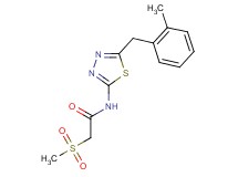 N-[5-(2-methylbenzyl)-1,3,4-thiadiazol-2-yl]-2-(methylsulfonyl)acetamide