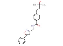 4-(3-hydroxy-3-methylbutyl)-N-[(5-phenyl-3-isoxazolyl)methyl]benzamide
