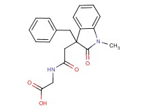 {[(3-benzyl-1-methyl-2-oxo-2,3-dihydro-1H-indol-3-yl)acetyl]amino}acetic acid