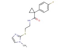 1-(4-fluorophenyl)-N-{2-[(1-methyl-1H-imidazol-2-yl)thio]ethyl}cyclopropanecarboxamide