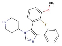 4-[5-(2-fluoro-3-methoxyphenyl)-4-phenyl-1H-imidazol-1-yl]piperidine dihydrochloride