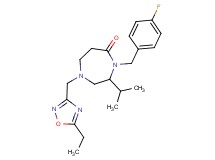 1-[(5-ethyl-1,2,4-oxadiazol-3-yl)methyl]-4-(4-fluorobenzyl)-3-isopropyl-1,4-diazepan-5-one