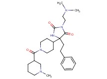 3-[2-(dimethylamino)ethyl]-5-{1-[(1-methyl-3-piperidinyl)carbonyl]-4-piperidinyl}-5-(2-phenylethyl)-2,4-imidazolidinedione