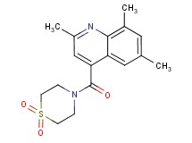 4-[(1,1-dioxido-4-thiomorpholinyl)carbonyl]-2,6,8-trimethylquinoline