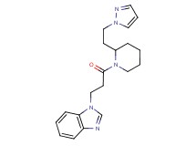 1-(3-oxo-3-{2-[2-(1H-pyrazol-1-yl)ethyl]-1-piperidinyl}propyl)-1H-benzimidazole
