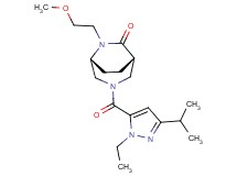 (1S*,5R*)-3-[(1-ethyl-3-isopropyl-1H-pyrazol-5-yl)carbonyl]-6-(2-methoxyethyl)-3,6-diazabicyclo[3.2.2]nonan-7-one