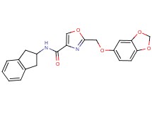 2-[(1,3-benzodioxol-5-yloxy)methyl]-N-(2,3-dihydro-1H-inden-2-yl)-1,3-oxazole-4-carboxamide