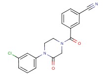 3-{[4-(3-chlorophenyl)-3-oxo-1-piperazinyl]carbonyl}benzonitrile