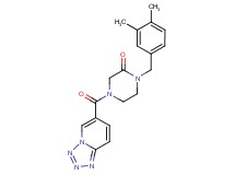 1-(3,4-dimethylbenzyl)-4-(tetrazolo[1,5-a]pyridin-6-ylcarbonyl)-2-piperazinone