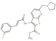 methyl 3-{[(2E)-3-(3-fluorophenyl)-2-propenoyl]amino}-6-(1-pyrrolidinylmethyl)thieno[2,3-b]pyridine-2-carboxylate