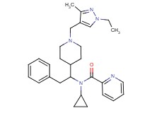 N-cyclopropyl-N-(1-{1-[(1-ethyl-3-methyl-1H-pyrazol-4-yl)methyl]-4-piperidinyl}-2-phenylethyl)-2-pyridinecarboxamide