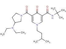 N-(tert-butyl)-5-{[3-(diethylamino)-1-pyrrolidinyl]carbonyl}-1-(3-methylbutyl)-4-oxo-1,4-dihydro-3-pyridinecarboxamide