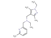 N-[(1-ethyl-3,5-dimethyl-1H-pyrazol-4-yl)methyl]-N-[(6-methylpyridin-2-yl)methyl]ethanamine