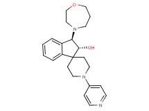 (2R*,3R*)-3-(1,4-oxazepan-4-yl)-1'-(4-pyridinyl)-2,3-dihydrospiro[indene-1,4'-piperidin]-2-ol