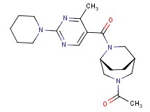 (1S*,5R*)-3-acetyl-6-{[4-methyl-2-(1-piperidinyl)-5-pyrimidinyl]carbonyl}-3,6-diazabicyclo[3.2.2]nonane