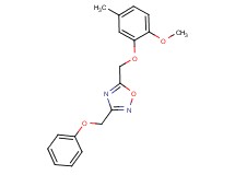 5-[(2-methoxy-5-methylphenoxy)methyl]-3-(phenoxymethyl)-1,2,4-oxadiazole