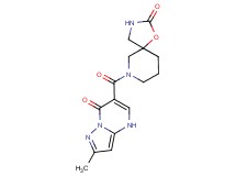 7-[(2-methyl-7-oxo-4,7-dihydropyrazolo[1,5-a]pyrimidin-6-yl)carbonyl]-1-oxa-3,7-diazaspiro[4.5]decan-2-one
