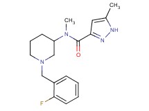 N-[1-(2-fluorobenzyl)-3-piperidinyl]-N,5-dimethyl-1H-pyrazole-3-carboxamide