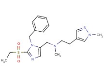 N-{[1-benzyl-2-(ethylsulfonyl)-1H-imidazol-5-yl]methyl}-N-methyl-2-(1-methyl-1H-pyrazol-4-yl)ethanamine