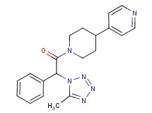 4-{1-[(5-methyl-1H-tetrazol-1-yl)(phenyl)acetyl]-4-piperidinyl}pyridine