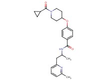 4-{[1-(cyclopropylcarbonyl)-4-piperidinyl]oxy}-N-[1-methyl-2-(6-methyl-2-pyridinyl)ethyl]benzamide