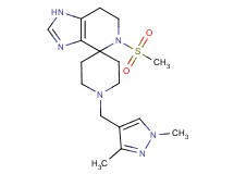 1'-[(1,3-dimethyl-1H-pyrazol-4-yl)methyl]-5-(methylsulfonyl)-1,5,6,7-tetrahydrospiro[imidazo[4,5-c]pyridine-4,4'-piperidine]