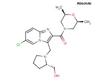 {(2S)-1-[(6-chloro-2-{[(2R,6S)-2,6-dimethyl-4-morpholinyl]carbonyl}imidazo[1,2-a]pyridin-3-yl)methyl]-2-pyrrolidinyl}methanol