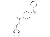 4-(1-pyrrolidinylcarbonyl)-1-[3-(4H-1,2,4-triazol-4-yl)propanoyl]piperidine