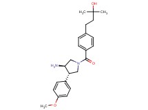 4-(4-{[(3R*,4S*)-3-amino-4-(4-methoxyphenyl)pyrrolidin-1-yl]carbonyl}phenyl)-2-methylbutan-2-ol