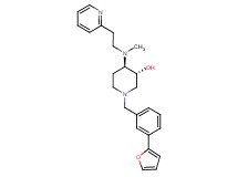 (3R*,4R*)-1-[3-(2-furyl)benzyl]-4-{methyl[2-(2-pyridinyl)ethyl]amino}-3-piperidinol