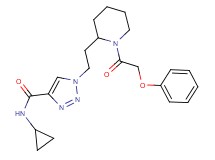 N-cyclopropyl-1-{2-[1-(phenoxyacetyl)-2-piperidinyl]ethyl}-1H-1,2,3-triazole-4-carboxamide