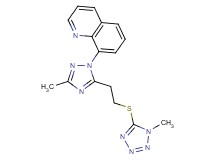 8-(3-methyl-5-{2-[(1-methyl-1H-tetrazol-5-yl)thio]ethyl}-1H-1,2,4-triazol-1-yl)quinoline