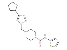 4-[(4-cyclopentyl-1H-1,2,3-triazol-1-yl)methyl]-N-2-thienyl-1-piperidinecarboxamide