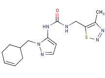 N-[1-(cyclohex-3-en-1-ylmethyl)-1H-pyrazol-5-yl]-N'-[(4-methyl-1,2,3-thiadiazol-5-yl)methyl]urea