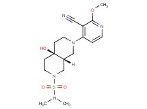 (4aR*,8aR*)-7-(3-cyano-2-methoxypyridin-4-yl)-4a-hydroxy-N,N-dimethyloctahydro-2,7-naphthyridine-2(1H)-sulfonamide