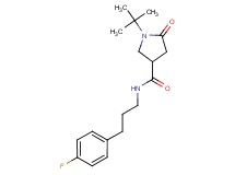 1-tert-butyl-N-[3-(4-fluorophenyl)propyl]-5-oxo-3-pyrrolidinecarboxamide