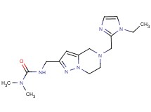 N'-({5-[(1-ethyl-1H-imidazol-2-yl)methyl]-4,5,6,7-tetrahydropyrazolo[1,5-a]pyrazin-2-yl}methyl)-N,N-dimethylurea