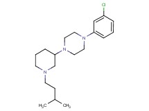 1-(3-chlorophenyl)-4-[1-(3-methylbutyl)-3-piperidinyl]piperazine