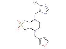 (4aS*,7aR*)-1-(3-furylmethyl)-4-[(4-methyl-1H-imidazol-5-yl)methyl]octahydrothieno[3,4-b]pyrazine 6,6-dioxide