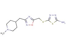 5-[({3-[(1-methylpiperidin-4-yl)methyl]-1,2,4-oxadiazol-5-yl}methyl)thio]-1,3,4-thiadiazol-2-amine