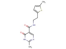 2-methyl-N-[2-(5-methyl-2-thienyl)ethyl]-6-oxo-1,6-dihydropyrimidine-5-carboxamide