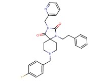 8-(4-fluorobenzyl)-1-(2-phenylethyl)-3-(2-pyridinylmethyl)-1,3,8-triazaspiro[4.5]decane-2,4-dione