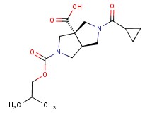 (3aS*,6aS*)-2-(cyclopropylcarbonyl)-5-(isobutoxycarbonyl)hexahydropyrrolo[3,4-c]pyrrole-3a(1H)-carboxylic acid