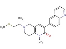 1-methyl-6-[1-methyl-2-(methylthio)ethyl]-3-(6-quinolinyl)-5,6,7,8-tetrahydro-1,6-naphthyridin-2(1H)-one