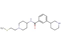 N-{1-[2-(methylthio)ethyl]piperidin-4-yl}-3-piperidin-3-ylbenzamide