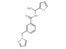 3-(1H-pyrazol-1-ylmethyl)-N-[1-(2-thienyl)ethyl]benzamide