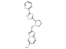 6-methyl-2-({2-[3-(2-pyridinyl)-1,2,4-oxadiazol-5-yl]-1-pyrrolidinyl}methyl)imidazo[1,2-a]pyridine