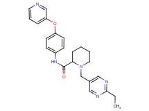 1-[(2-ethyl-5-pyrimidinyl)methyl]-N-[4-(3-pyridinyloxy)phenyl]-2-piperidinecarboxamide