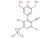 2-amino-6-(2,2-dimethylcyclopropyl)-4-(4-hydroxy-3,5-dimethoxyphenyl)-5-methylnicotinonitrile